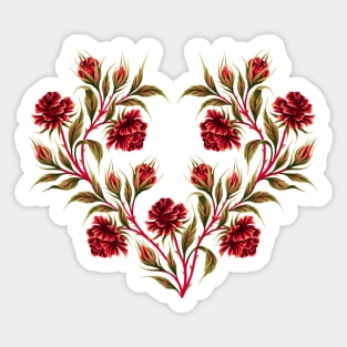 Roses - Black / Red / Green Sticker